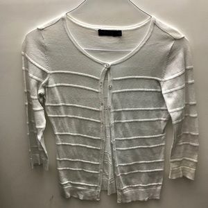 Limited XS White 3/4 Button Down Sweater